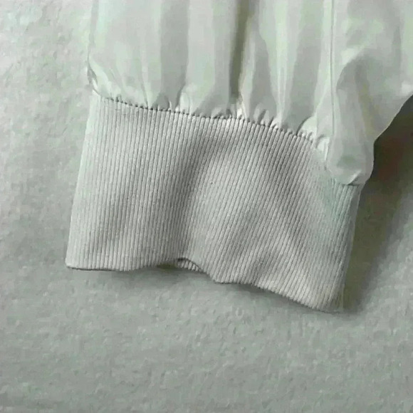 Z by Zella Hooded Jacket Sz XL White Drawstring Hood Full Zip Front Pockets - Picture 7 of 10